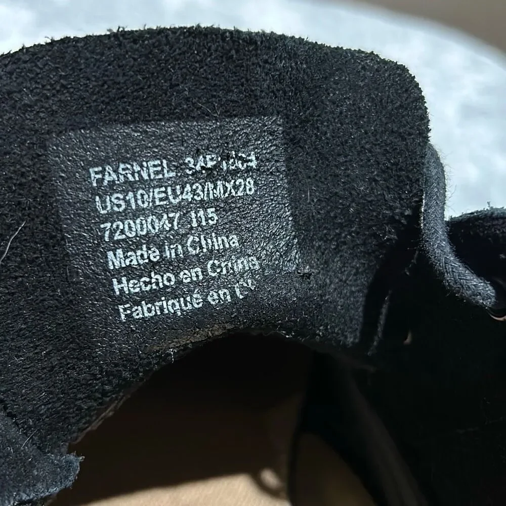 Calvin Klein Farnel Black Oily Suede boots Men’s 10 Chukka shoes